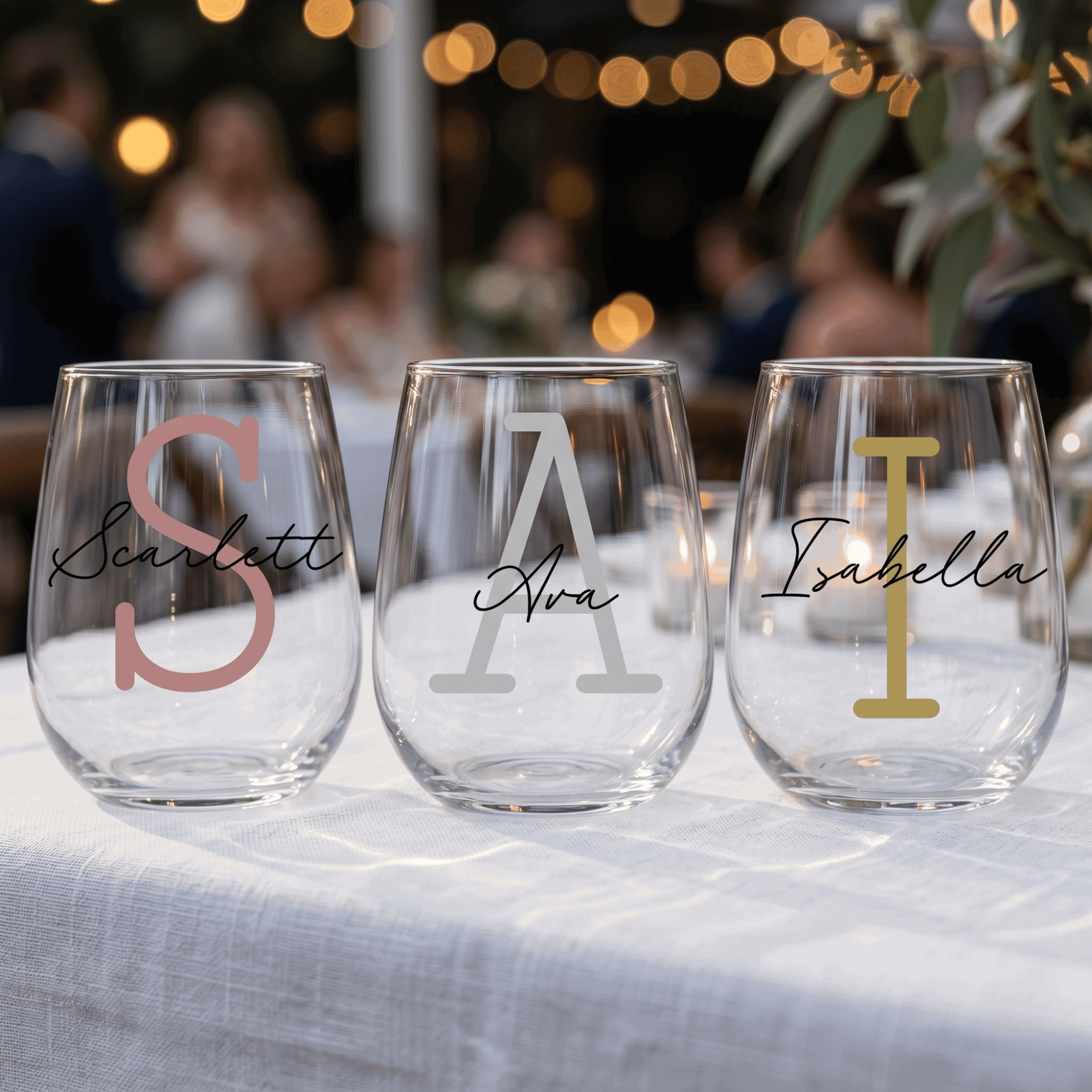 Timeless Personalised Stemless Wine Glass 475ml - Make It Personal Gift Co