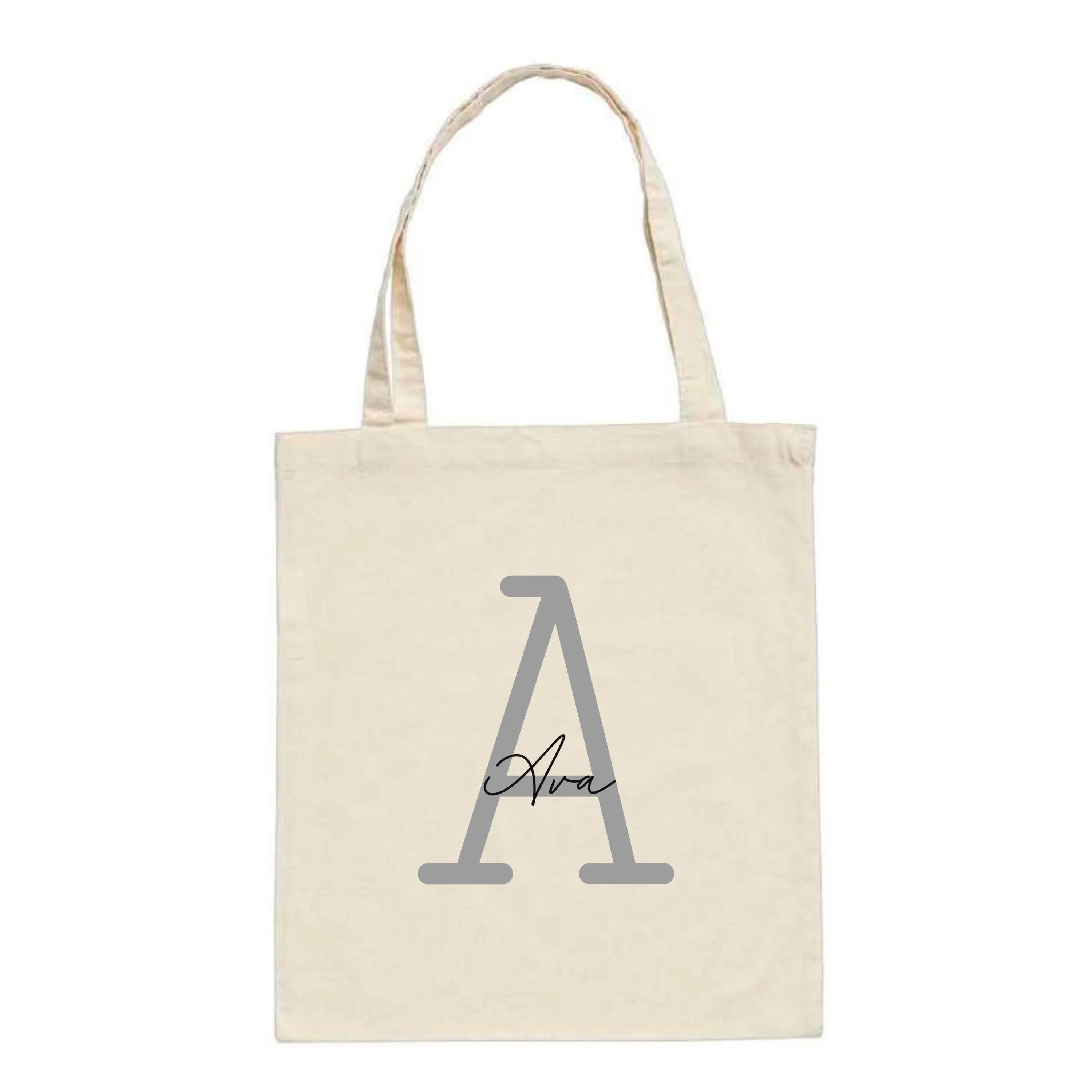 Traditional Style Personalised Initial Tote Bag | Classic Layered Design - Make It Personal Gift Co