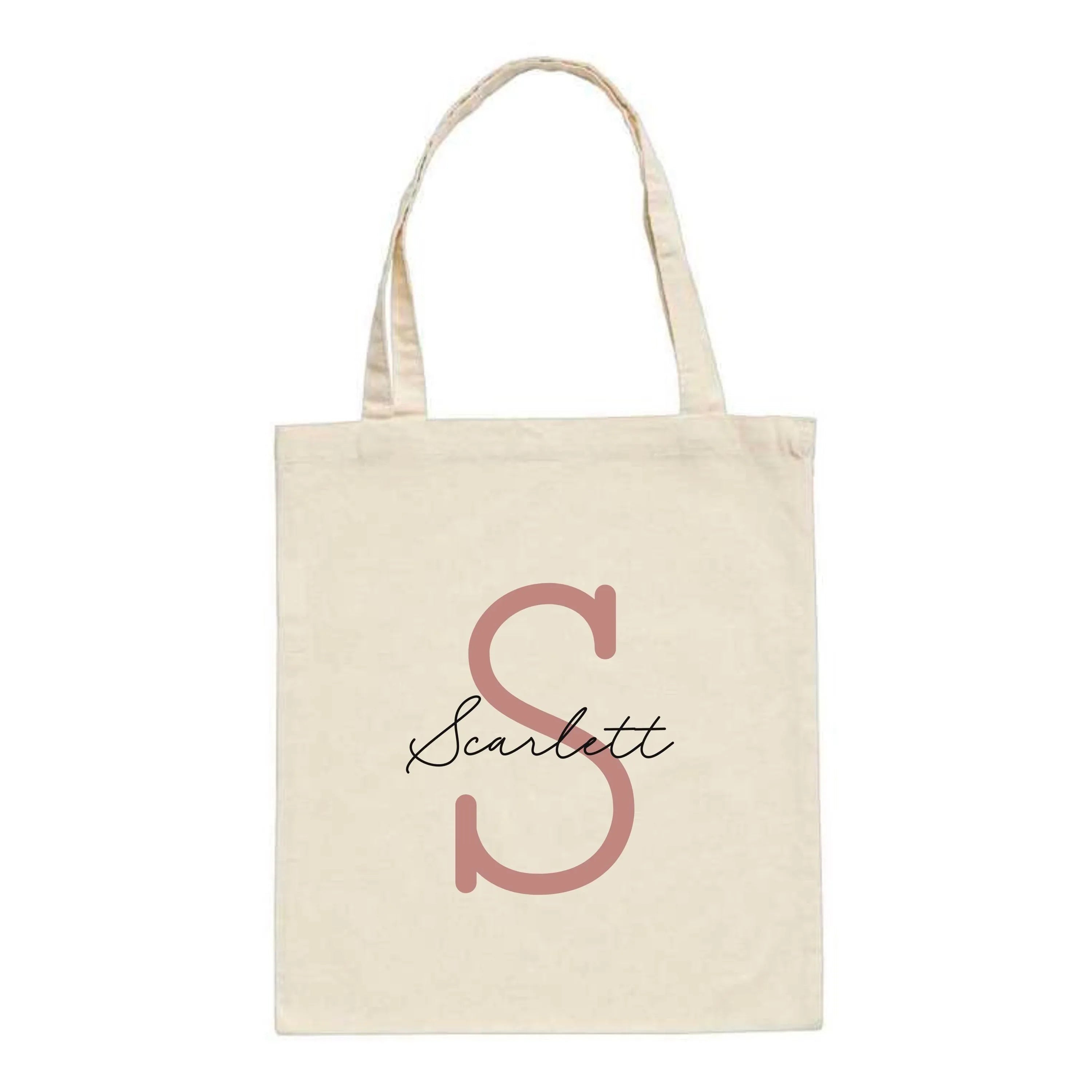 Traditional Style Personalised Initial Tote Bag | Classic Layered Design - Make It Personal Gift Co
