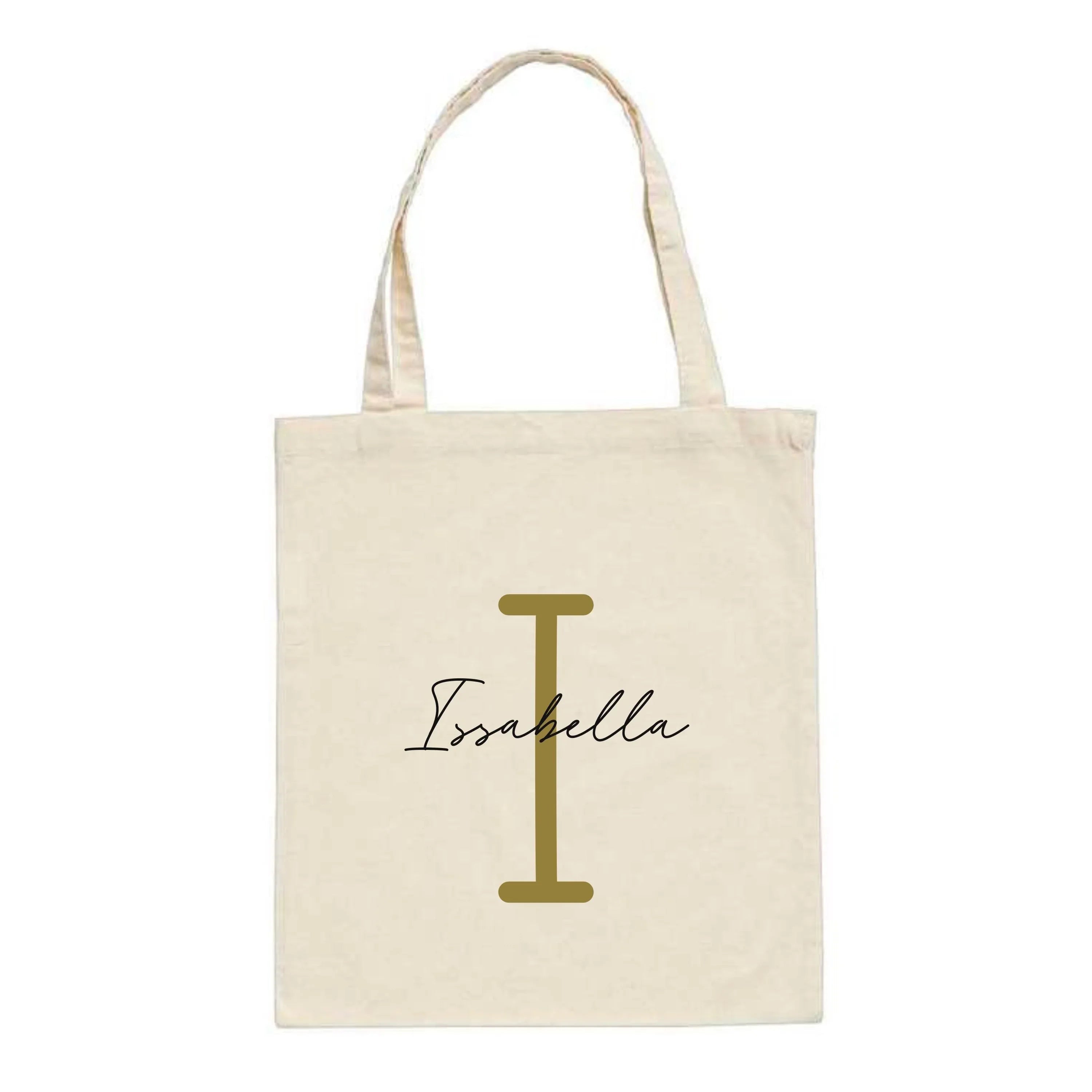 Traditional Style Personalised Initial Tote Bag | Classic Layered Design - Make It Personal Gift Co